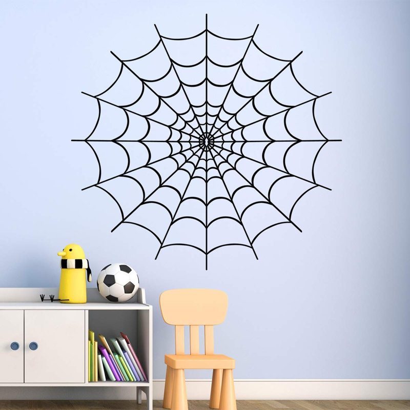 Adhésif décoratif toile d'Halloween Watlington, Noir, H 20 po x l 22 po