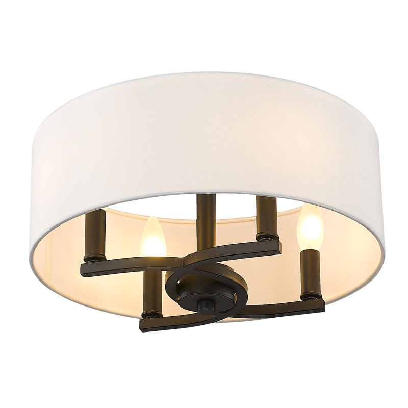 Plafonnier semi-encastré 4 lumières 15,5 po