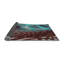 Bleu abstrait/Tapis décoratif marron-1941999276