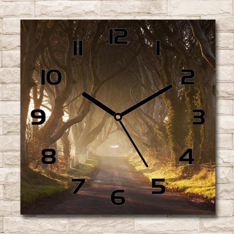 Julis Glass Wall Clock, Black