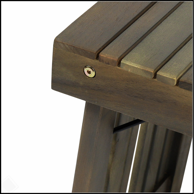 Table d'appoint en bois d'acacia de Kyoto avec design pliable, pour une utilisation intérieure et extérieure, durable et élégante