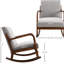 Chaise berçante en lin gris
