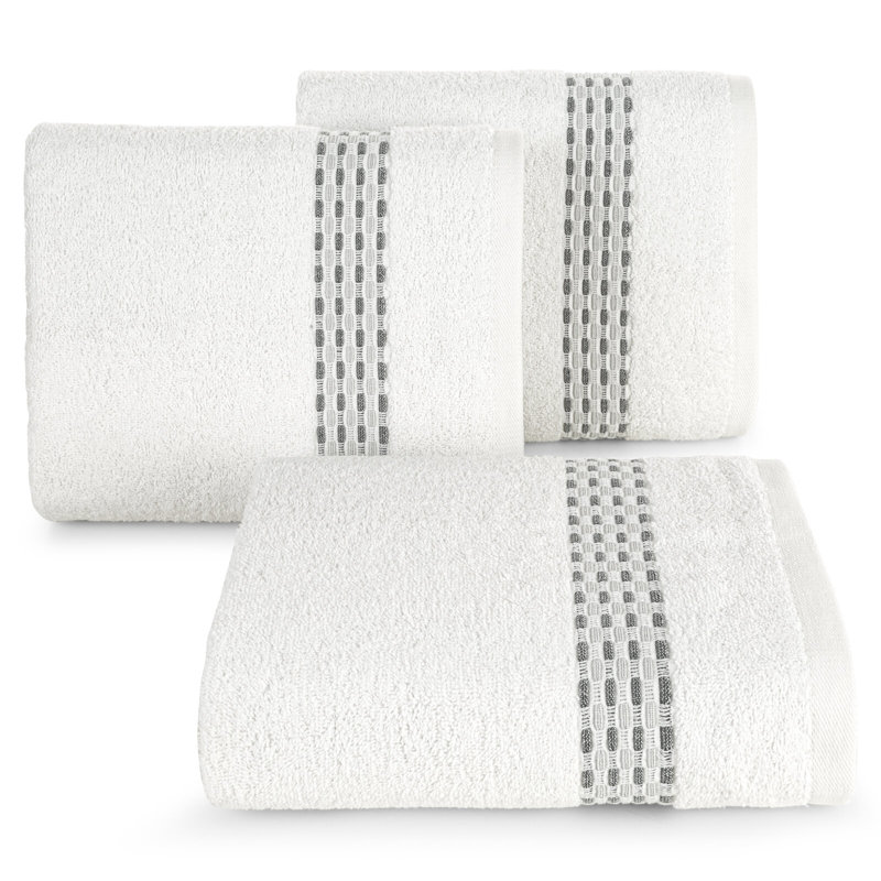 Hollymay Midweight Jacquard Hand Towel, White