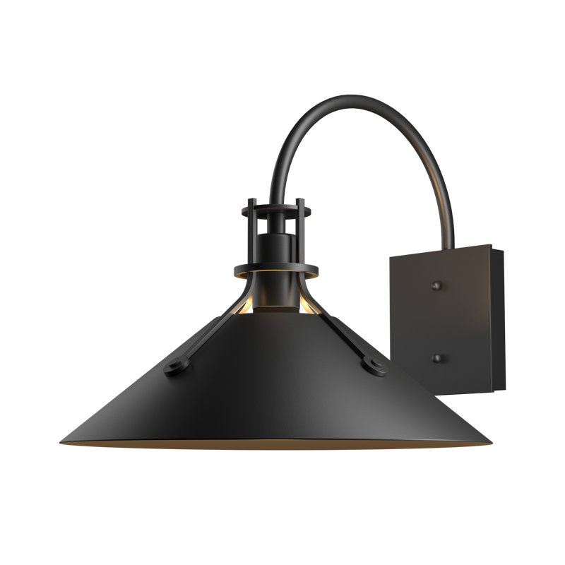 Henry 1 - Bulb Outdoor Barn Light, 10.5" H x 9.2" W x 10.4" D, Coastal Black