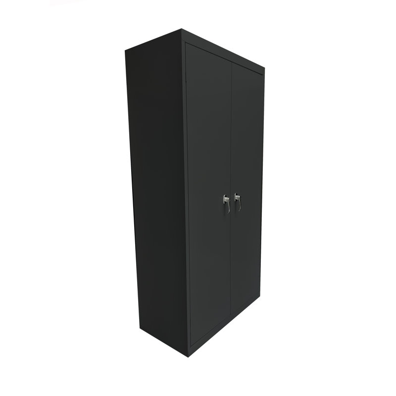 Jaylon Welded Steel Storage Cabinet - 36"Wx24"Dx78"H, Charcoal