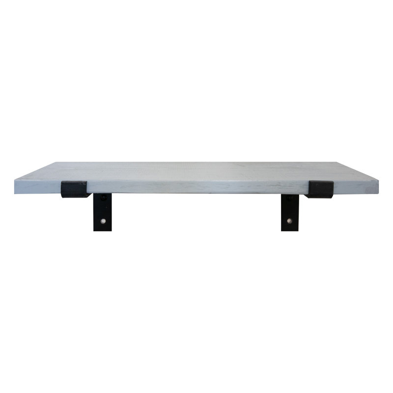 Tablette en bois de peuplier massif, H 1 po x l 34 po x P 4,5 po, Grey