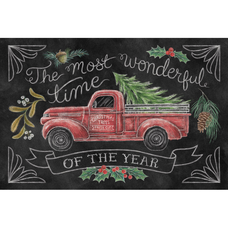 Christmas Chalk V, 20cm H x 30cm W