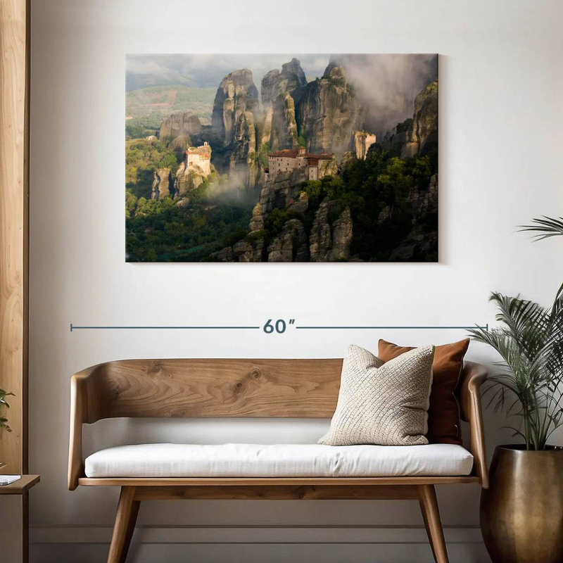 Adella Greek Meteora Monastery, 30" H x 45" W