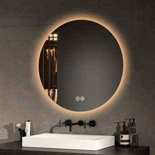 EMKE Badspiegel EMKE LED Badspiegel 100x60cm Badezimmerspiegel, mit  Warmweiß/Kaltweiß/Natürliches Licht und Touch-schalter