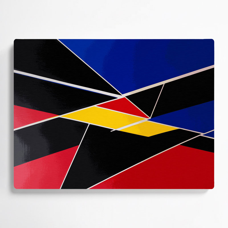 Hard Edge 73, art mural en métal bleu