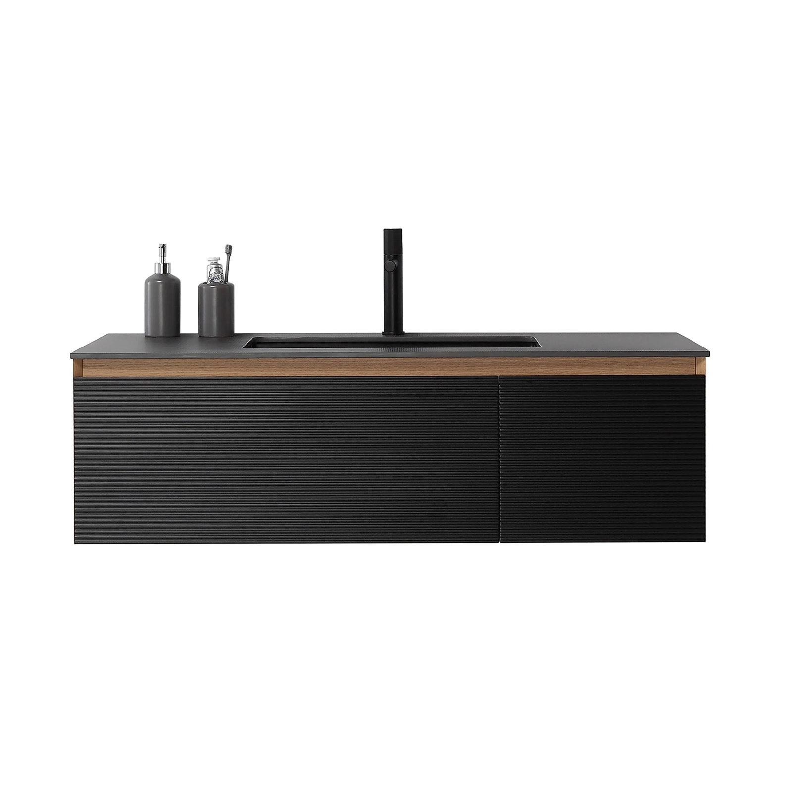 Diella 48'' Single Bathroom Vanity, Matte Black