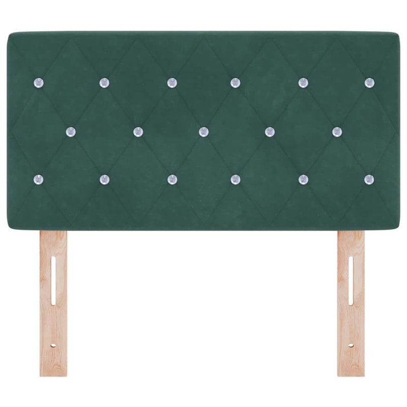  Velvet Headboard Argyle With Headboard 80 Cm Velvet, Dark Green