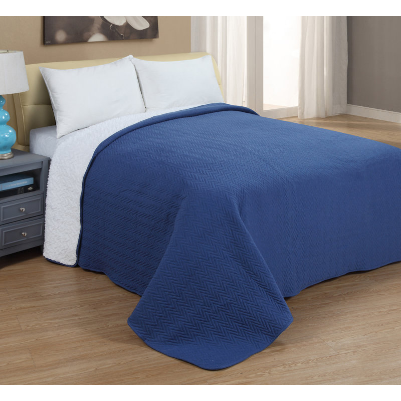 Jersey Knit Quilt, Twin Quilt, Navy