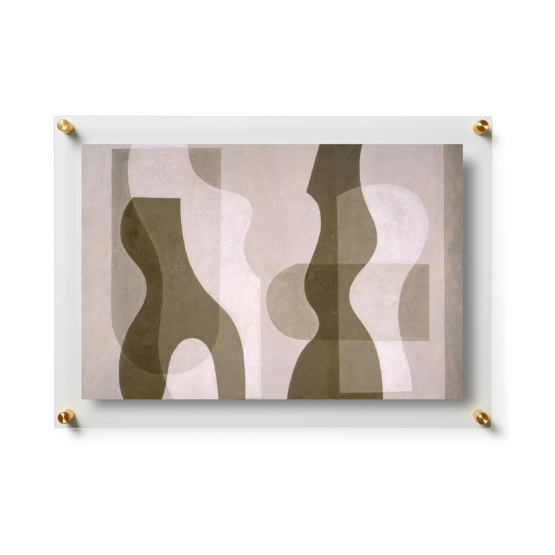 Double Panel Floating Acrylic Picture Frame, 24" W x 36" H, Gold