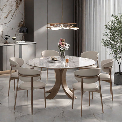 Light luxury simple round dining table sets by LABAORRY