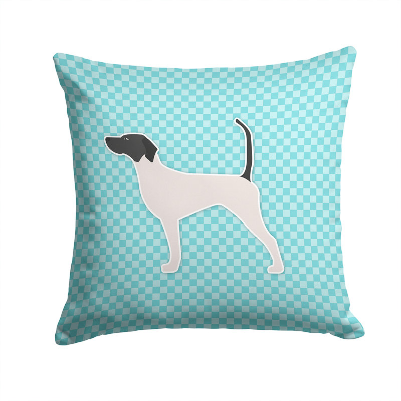 Coussin intérieur/extérieur english point, H 14 po x l 14 po x P 3 po, Bleu