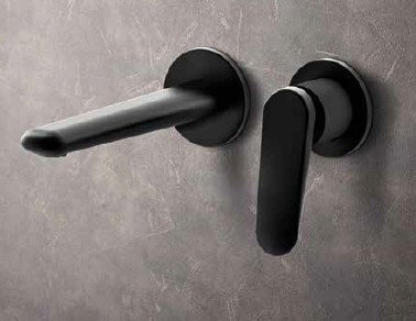 Vibiana 8" Single-Handle Wall Mounted Bathroom Faucet, Matte Black