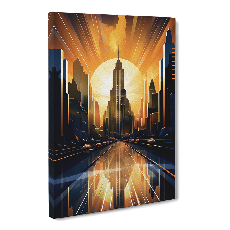 Skyline Deco No.2 - No Frame Print, 76cm H x 50cm W x 3cm D