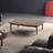 Walnut Rectangular End Table With Curved Edge Coffee Table