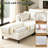 Boneless Corduroy Modern Compressed Block Sectional Couch-275917873