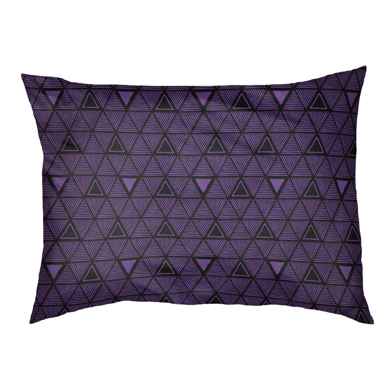 Coussin pour chien Chen, Petit (l 28 po x P 6 po x H 18 po), Mauve / Noir