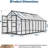 8x16 ft Aluminum Polycarbonate Greenhouse, Walk-in with Roof Vent & Lockable Door, Heavy Duty Outdoor for Patio, Backyard, Garden, Sunroom, Black
