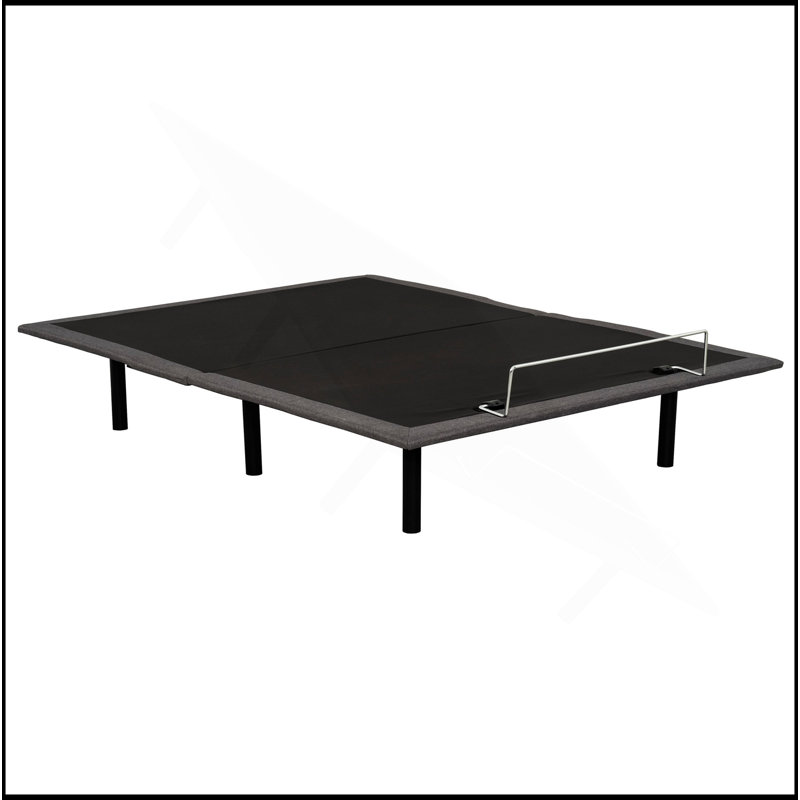 Base de lit moderne réglable en métal avec télécommande câblée