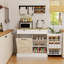 Armoire de rangement blanche avec 2 tiroirs, 1 tablette inclinable et tablettes - look moderne pour espace de porte de rangement