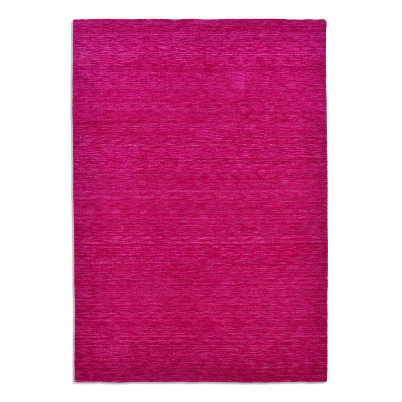 Rectangular Uniform Color Wool Hand Woven Area Rug, Rectangle 70cm x 140cm