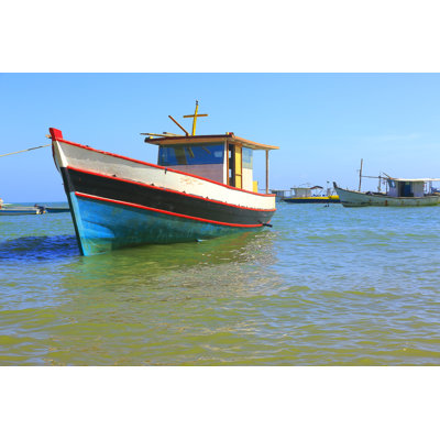 Fishermen Rustic Wooden Boats 1 Piece Wrapped Canvas Wall Art