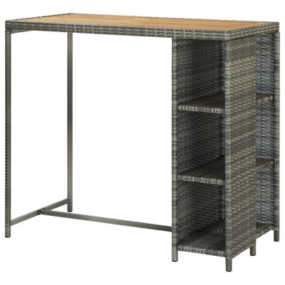 Sabato Rectangular Metal Outdoor Bar Table , 120cm cm W 60cm cm D