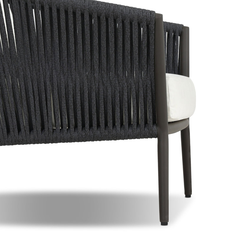 Porto Outdoor Lounge Chair, Arashi Salt Cushion/Bronze Frame, Acrylic