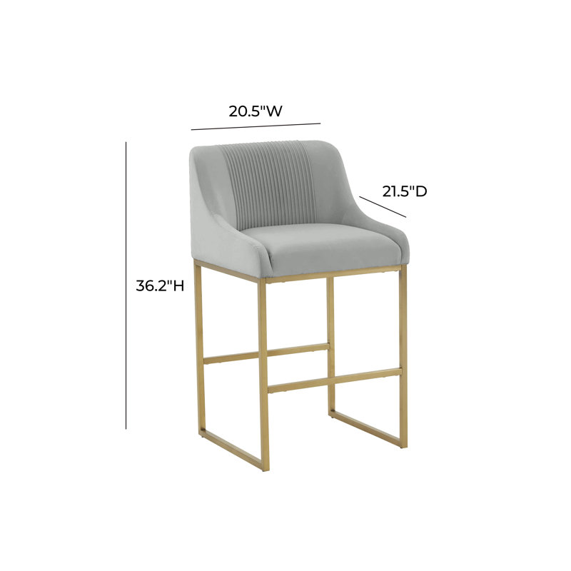 Tabouret de comptoir Robicheaux, gris
