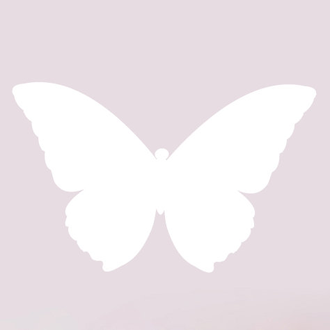 Adhésif décoratif papillon, Blanc