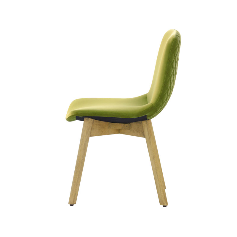 Jada 48cm H Velvet Upholstered Side Chair, Light Green