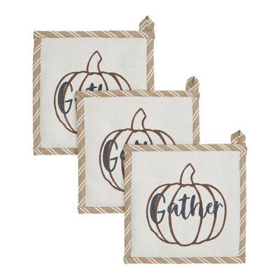 Bountifall Cotton Square 3 Piece Trivet Set