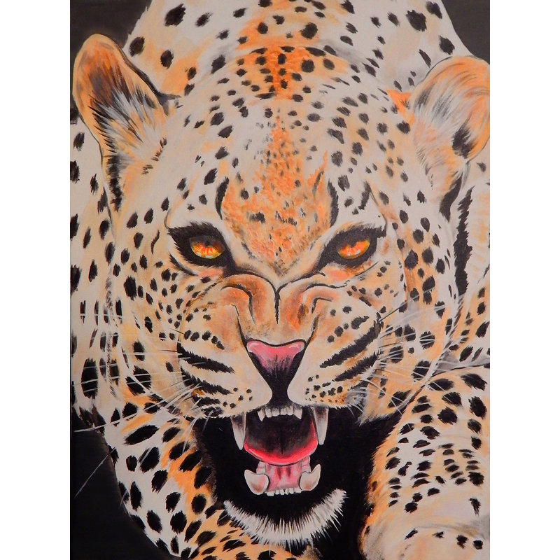 « the prowl », reproduction, H 36 po x l 24 po, Toile tendue, Sans mat