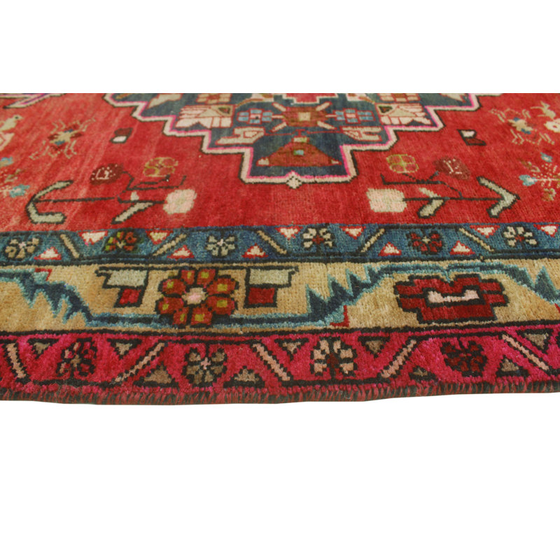 One-of-a-Kind 3'6" X 10'8" New Age Runner Wool Area Rug in