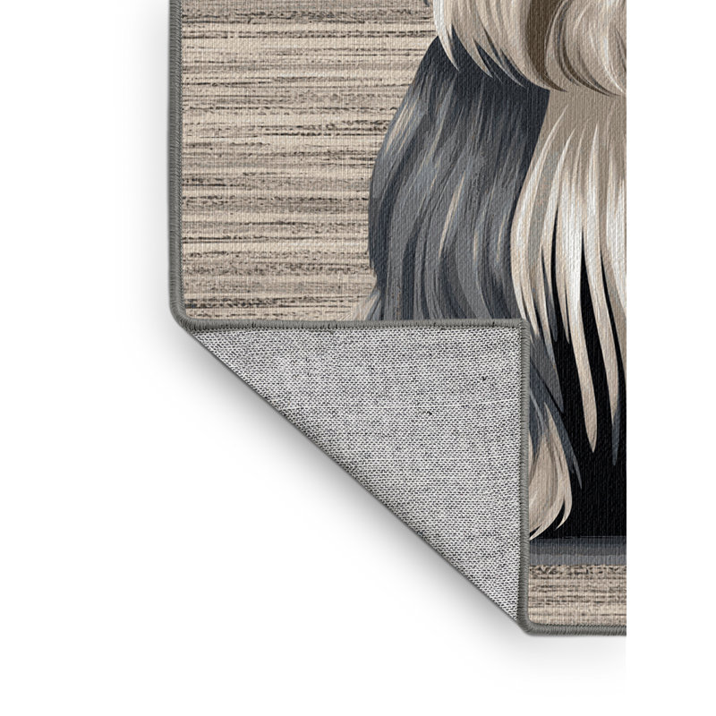  Tapis lavable soyeux Terrier Dogs, Carré 4 pi