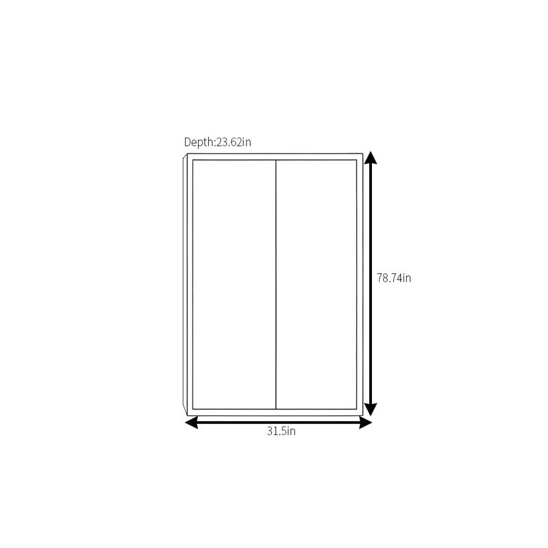 Garde-robe simple et moderne, H 79 po x l 32 po x P 24 po