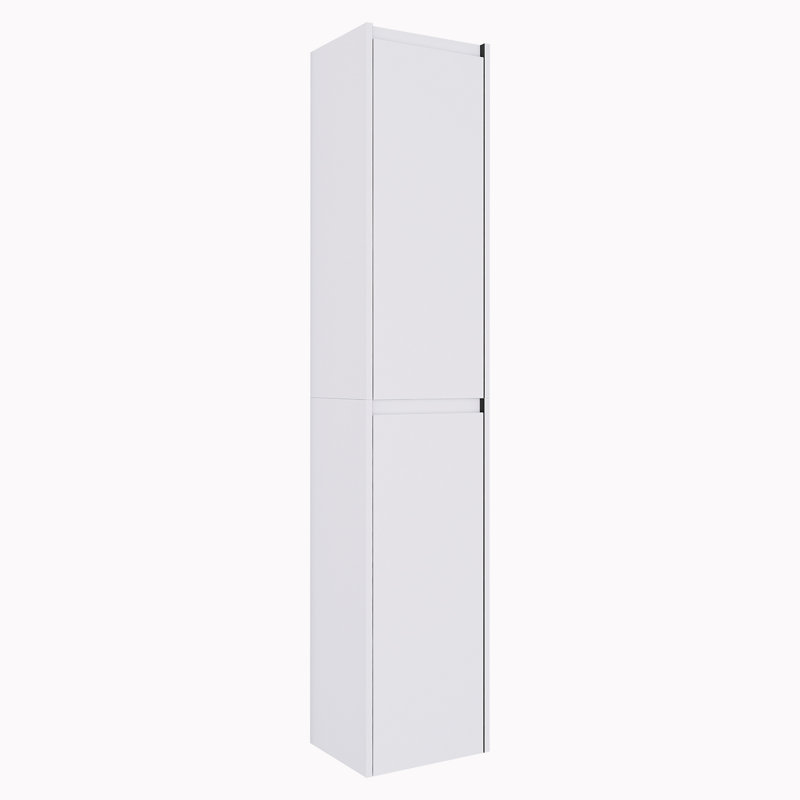 Float Mounting Design Bathroom Side Cabinet, White
