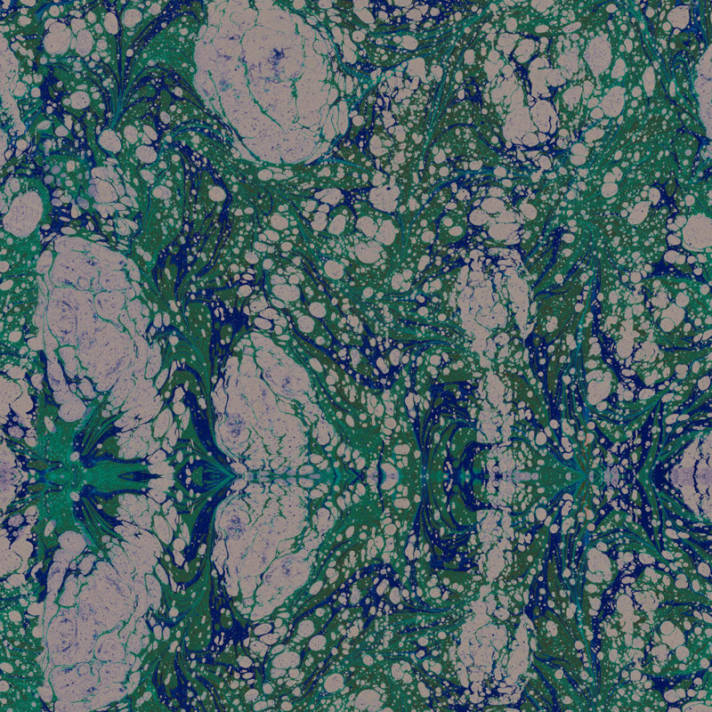 Impermanence Stone Wallpaper Roll, Green/Blue/Gray