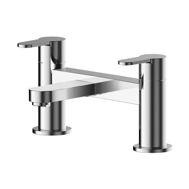 Arvan 2 Handle Deck Freestanding Tub Filler Bath Filler, Chrome