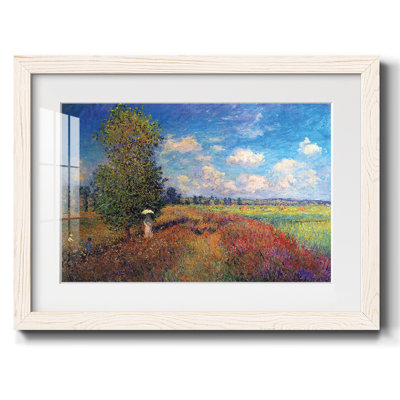 «Poppy Field In Summer» par Monet, reproduction d'art encadrée