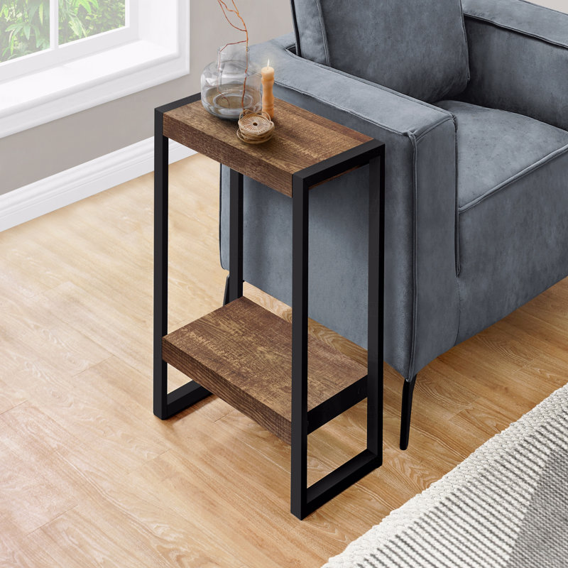 Table d'appoint, table d'appoint, table de bout, table de chevet, lampe, stratifié, métal, industriel