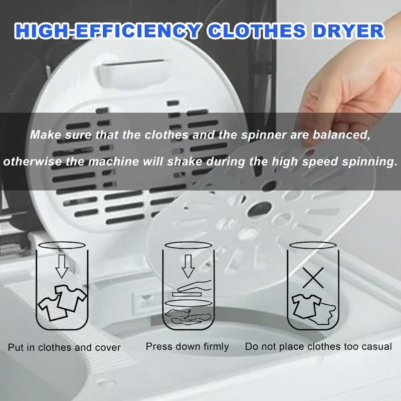 30Lbs High Efficiency Portable Washer & Spinning Dryer Combo 19Lbs Washer/11Lbs Spinner With Drain Pump, Gray