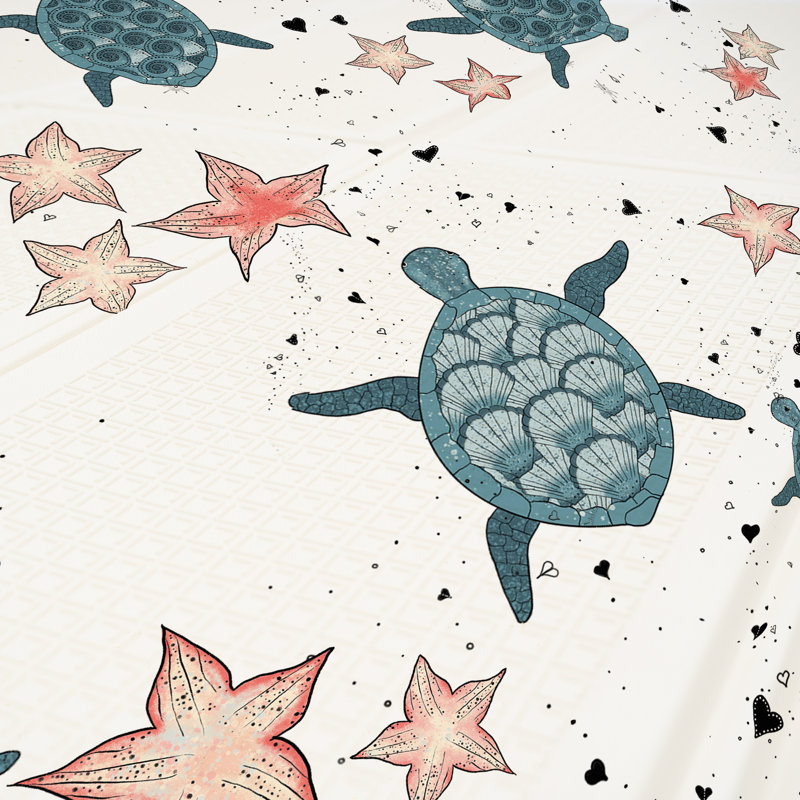 Large Seaside Foam Padded Play Mat with Waterproof Surface