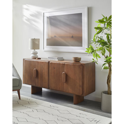 Cello 65'' Wide Acacia Solid Wood Sideboard