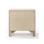 Table de chevet blanche avec tiroirs à glissière en métal - Compact et fonctionnel pour la chambre à coucher 3 Combinaison de panneaux de particules en acrylique