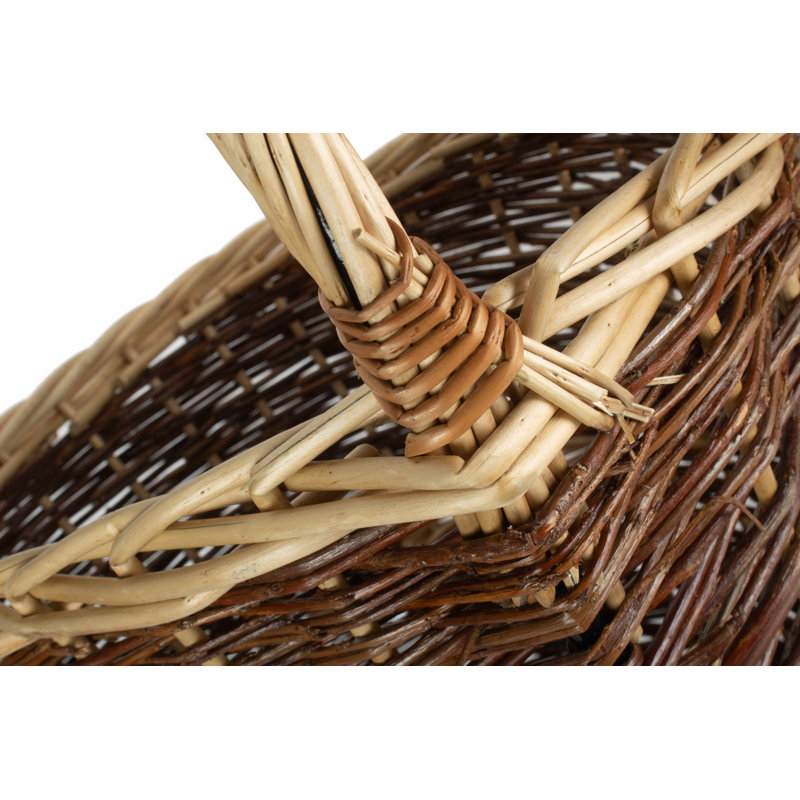 Wicker Wheeled Shopping Basket 